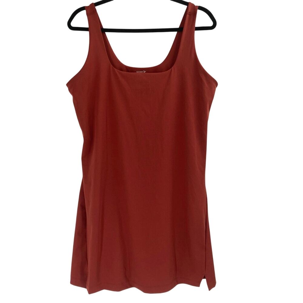 Old Navy Rust Sienna Birch Powersoft Athletic Athleisure Dress XL Built in Short - Picture 2 of 9